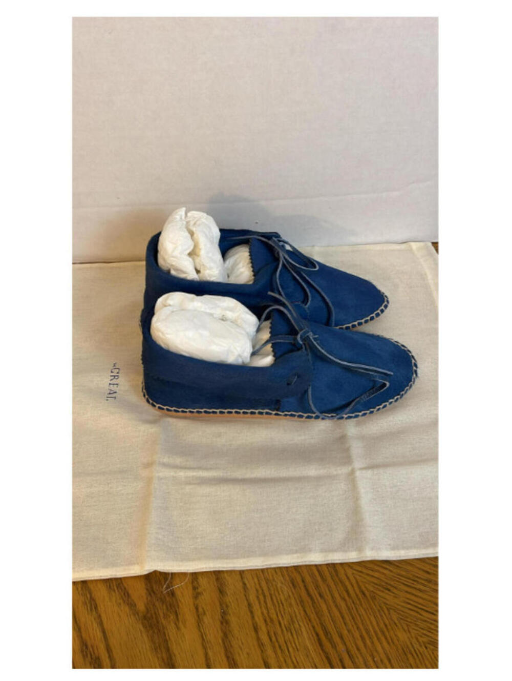 The GREAT Canyon Leather Moccasin in River, $395 NEW, Size 6.5 M14 - Picture 2 of 5